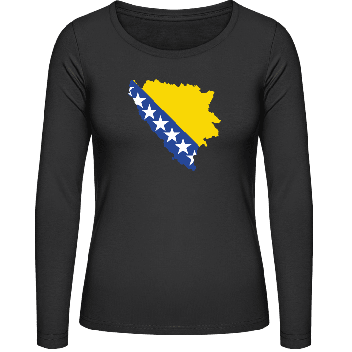 Carte de la Bosnie T-shirt à manches longues pour femmes contain pic