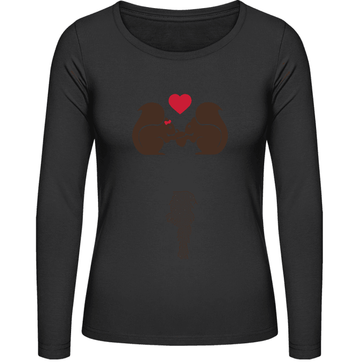 Squirrels In Love T-shirt à manches longues pour femmes contain pic
