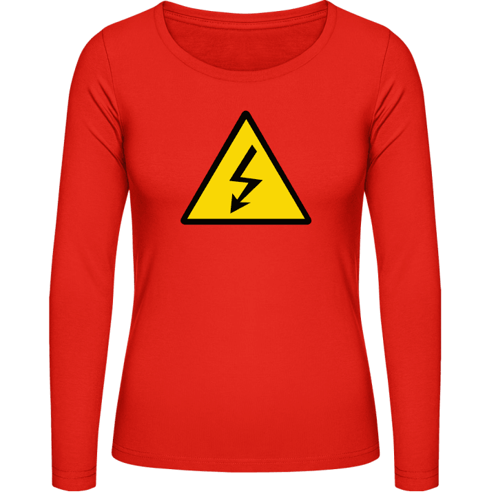 Electricity Warning Vrouwen Lange Mouw Shirt contain pic