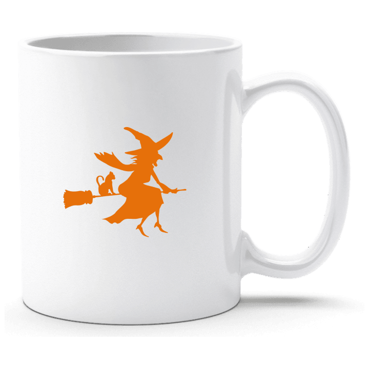 Witch With Cat On Broom Tasse 0 image