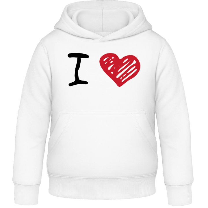 I Love Red Heart Kids Hoodie contain pic