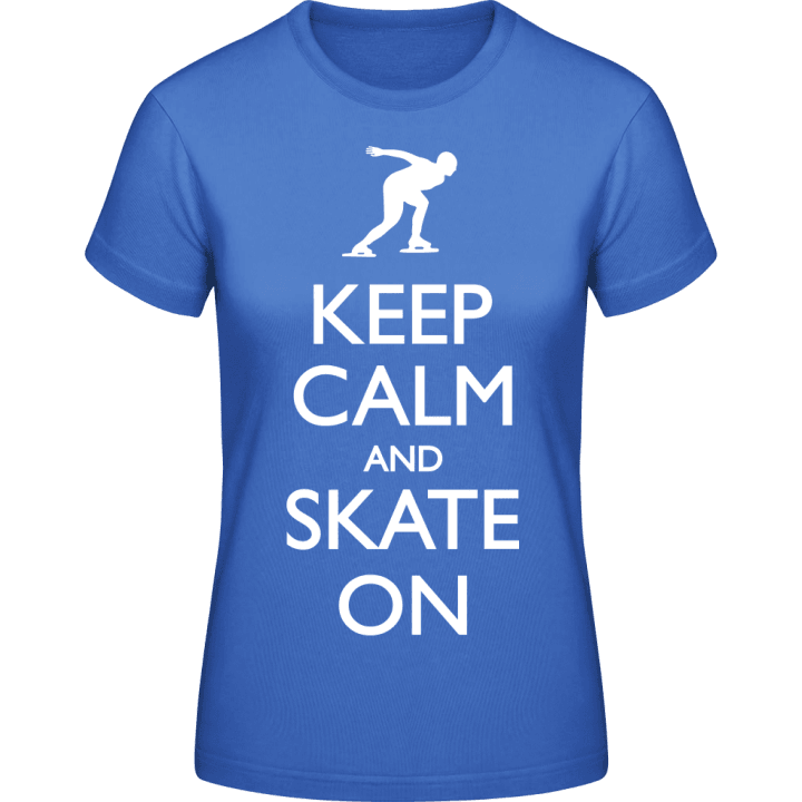 Keep Calm Speed Skating T-shirt för kvinnor contain pic