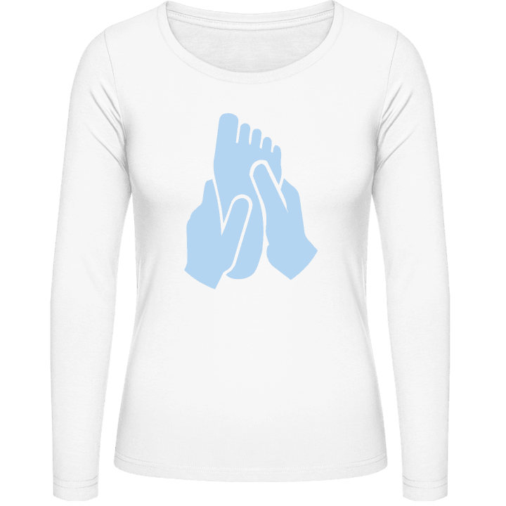 Foot Massage Kvinnor långärmad skjorta contain pic