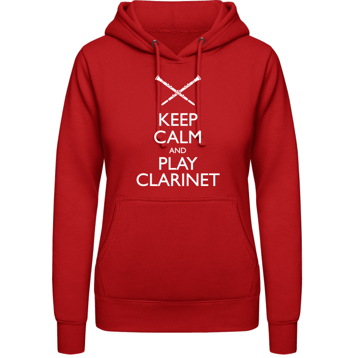 Keep Calm And Play Clarinet Hoodie för kvinnor contain pic