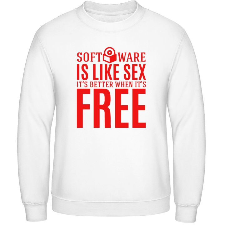 Software Is Like Sex Sweatshirt contain pic