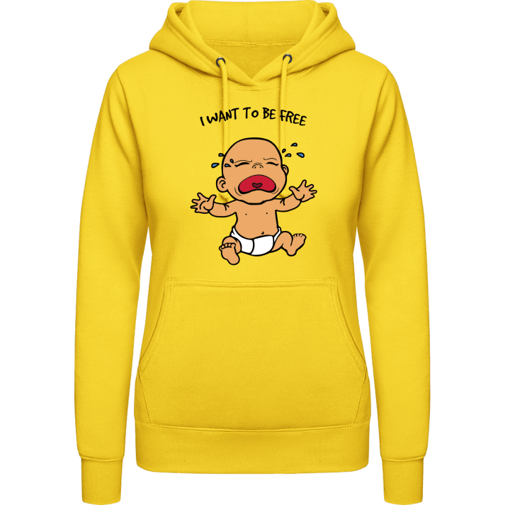 Baby Comic I Want To Be Free Women Hoodie 0 image
