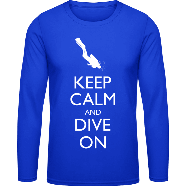 Keep Calm and Dive on Langarmshirt contain pic