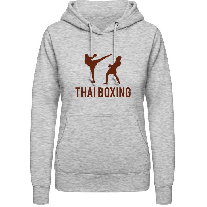Thai Boxing Silhouette Vrouwen Hoodie contain pic