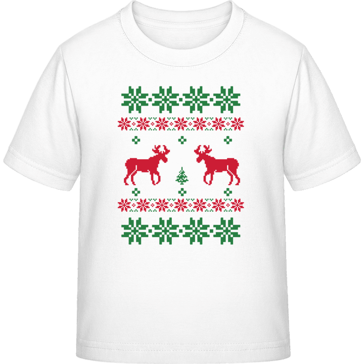 Winter Pattern Deer Kids T-shirt 0 image