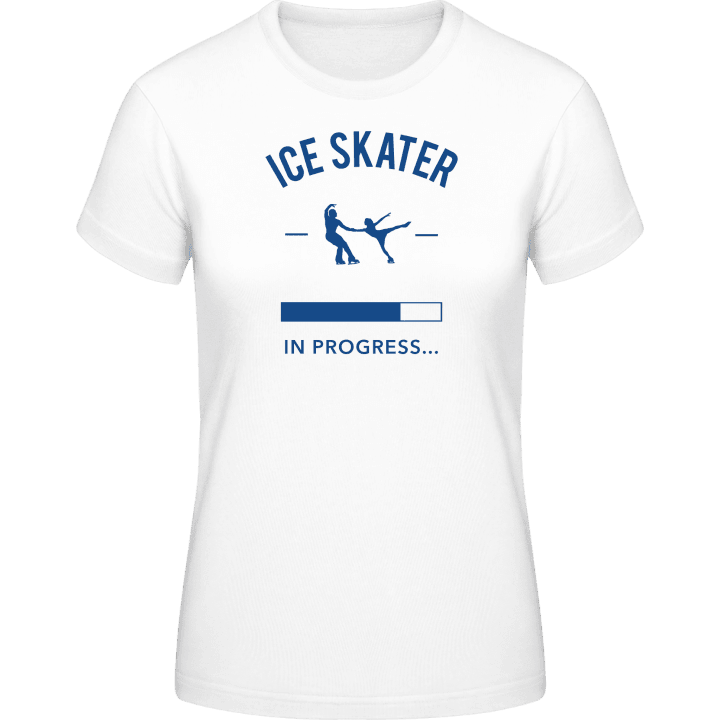 Ice Skater in Progress T-skjorte for kvinner contain pic