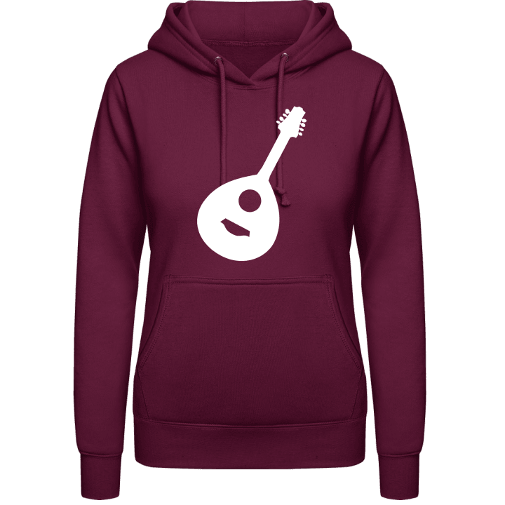 Mandolin Silhouette Vrouwen Hoodie contain pic