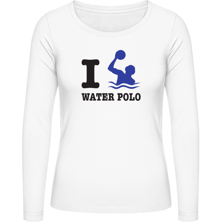 I Love Water Polo Frauen Langarmshirt contain pic