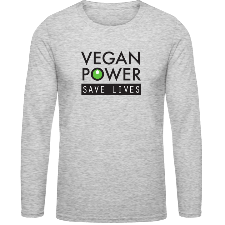 Vegan Power Save Lives Shirt met lange mouwen contain pic