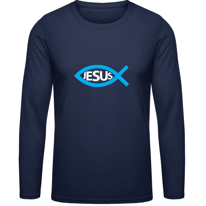 Jesus Ichthys Fish Långärmad skjorta contain pic