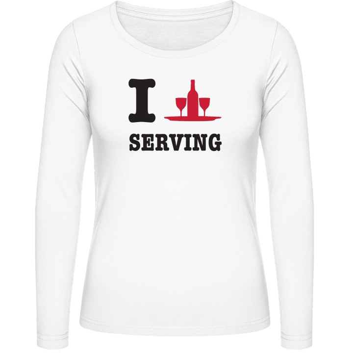 I Love Serving Frauen Langarmshirt contain pic