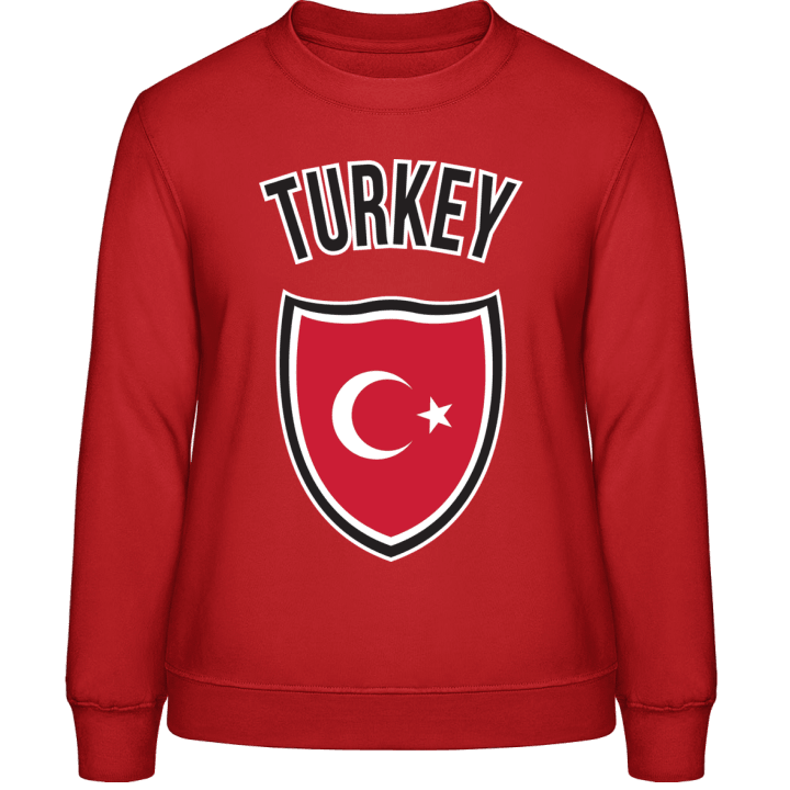 Turkey Flag Shield Genser for kvinner contain pic