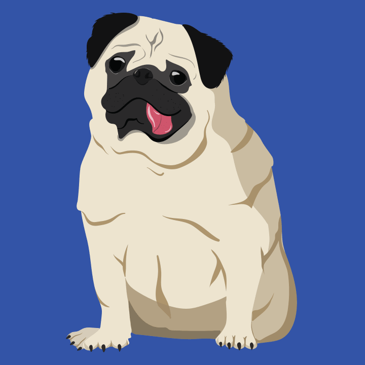 Pug Dog Illustration  T-skjorte for barn 0 image
