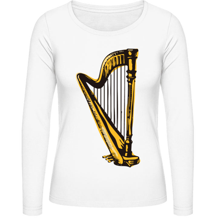 Harp Illustration Vrouwen Lange Mouw Shirt contain pic