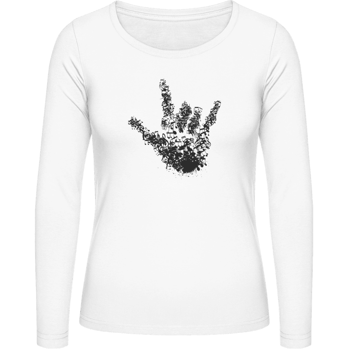 Rock On Hand Stylish Vrouwen Lange Mouw Shirt contain pic