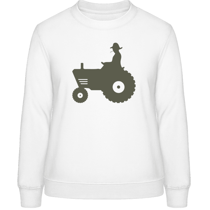 Farmer Driving Tractor Felpa donna contain pic