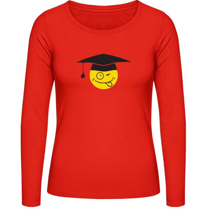 Graduate Smiley Vrouwen Lange Mouw Shirt contain pic