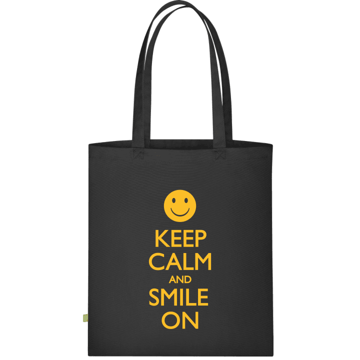 Keep Calm and Smile On Bolsa de tela contain pic