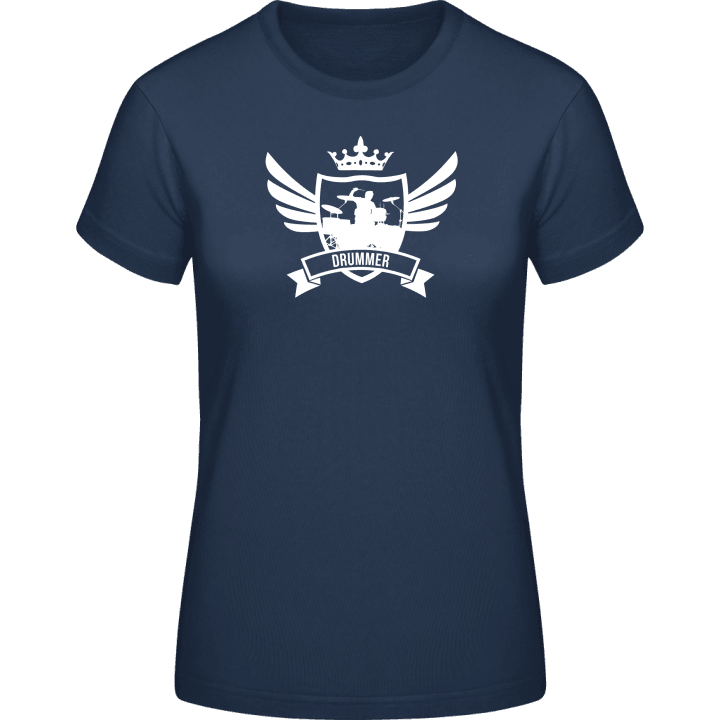 Drummer Winged Frauen T-Shirt contain pic