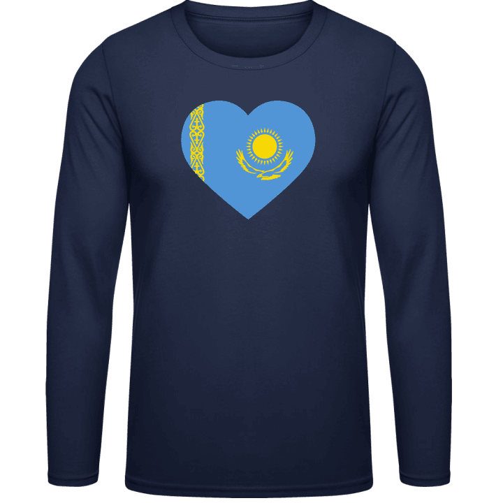 Kazakhstan Heart Flag Camicia a maniche lunghe contain pic