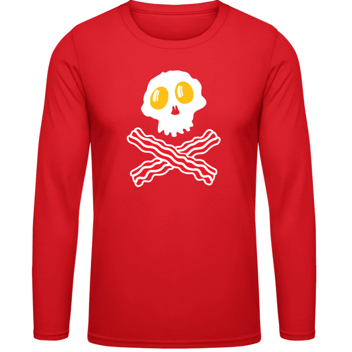 Fried Egg Skull T-shirt à manches longues contain pic
