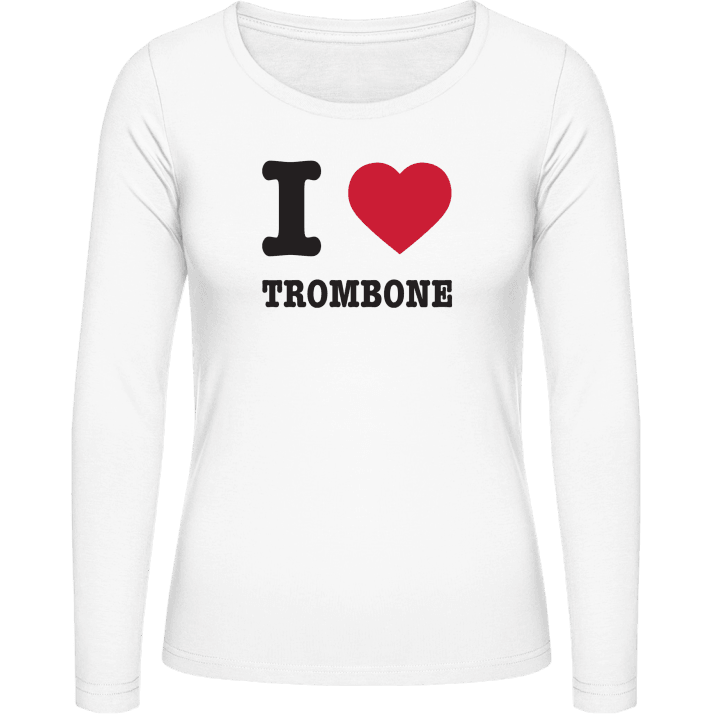 I Love Trombone Langermet skjorte for kvinner contain pic