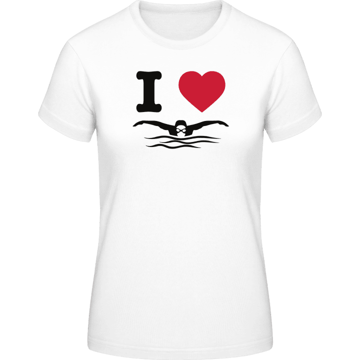 I Love To Swim T-skjorte for kvinner contain pic