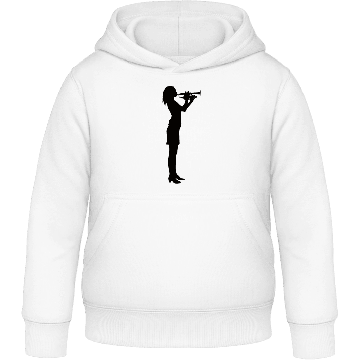 Female Trumpet Player Kids Hoodie contain pic