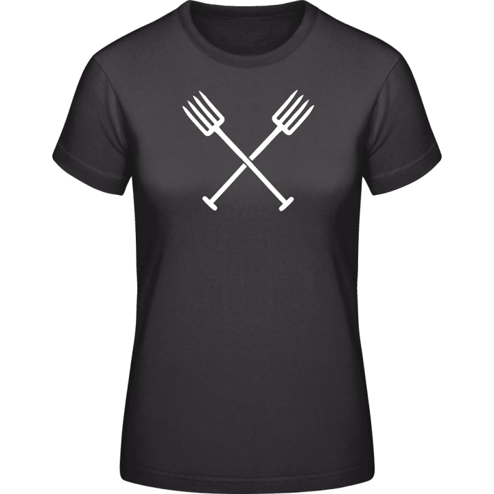 Crossed Pitchforks T-shirt för kvinnor contain pic