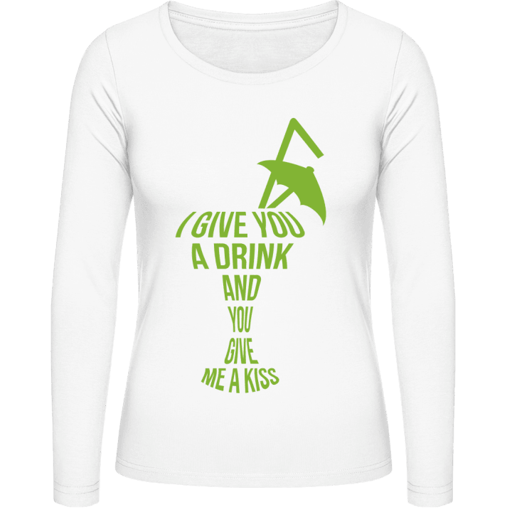 I Give You A Drink Vrouwen Lange Mouw Shirt contain pic