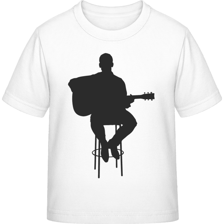 Sitting Guitarist T-skjorte for barn contain pic
