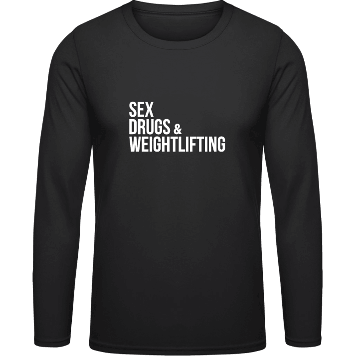 Sex Drugs Weightlifting Shirt met lange mouwen contain pic