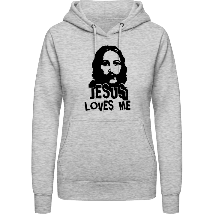 Jesus Loves Me Felpa con cappuccio da donna contain pic