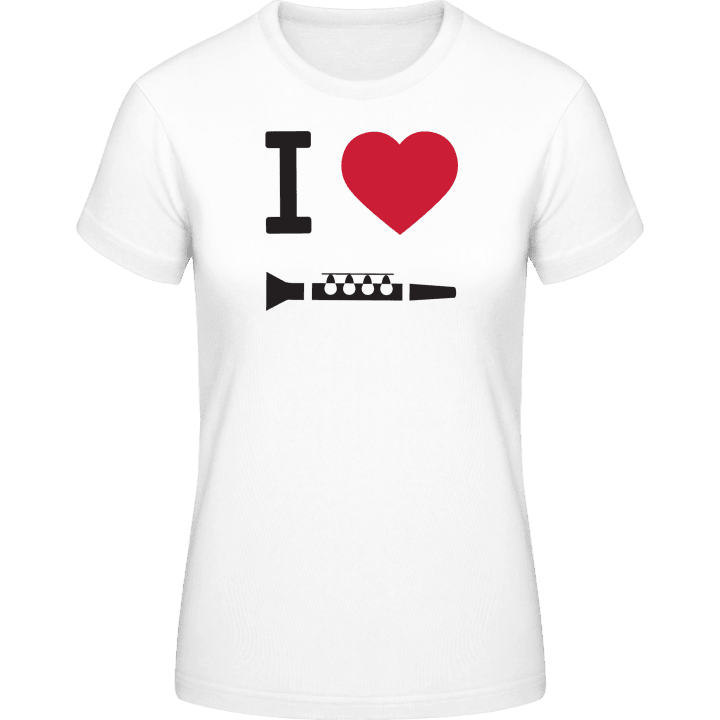 I Heart Clarinet T-skjorte for kvinner contain pic