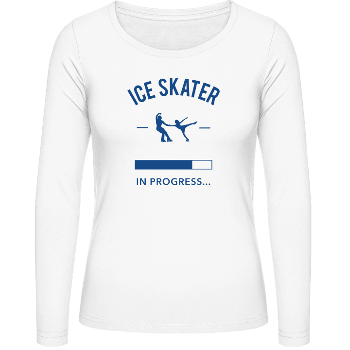 Ice Skater in Progress Vrouwen Lange Mouw Shirt contain pic