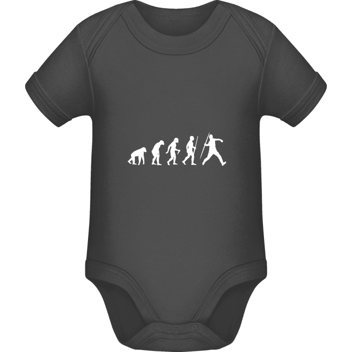 Javelin Throw Evolution Baby romper kostym contain pic