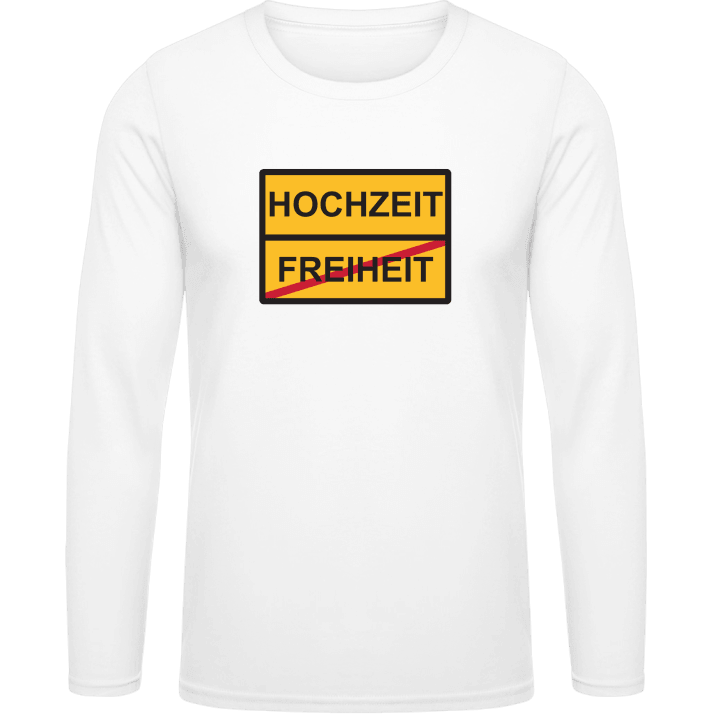 Freiheit Hochzeit Schild T-shirt à manches longues contain pic