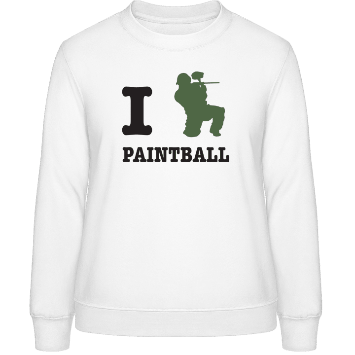 I Love Paintball Sweatshirt för kvinnor contain pic