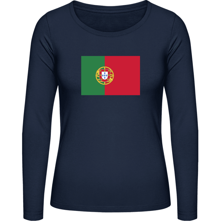Flag of Portugal Langermet skjorte for kvinner contain pic