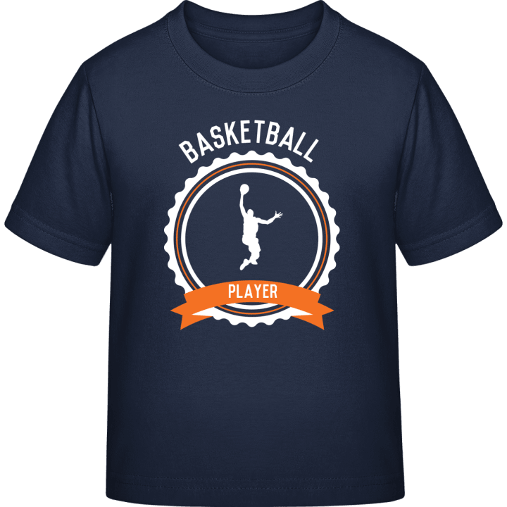 Basketball Player Emblem T-skjorte for barn contain pic