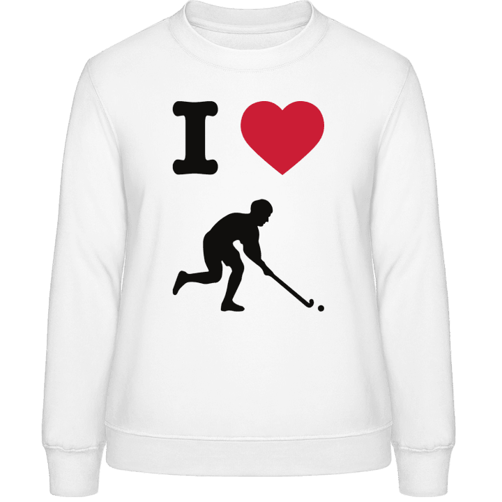 I Heart Field Hockey Logo Sweatshirt för kvinnor contain pic