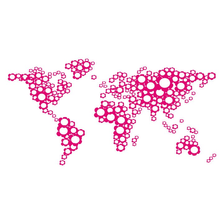 Floral Worldmap T-shirt à manches longues pour femmes 0 image