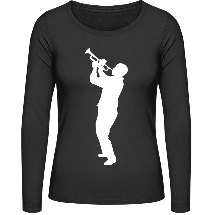 Trumpeter Silhouette Vrouwen Lange Mouw Shirt contain pic