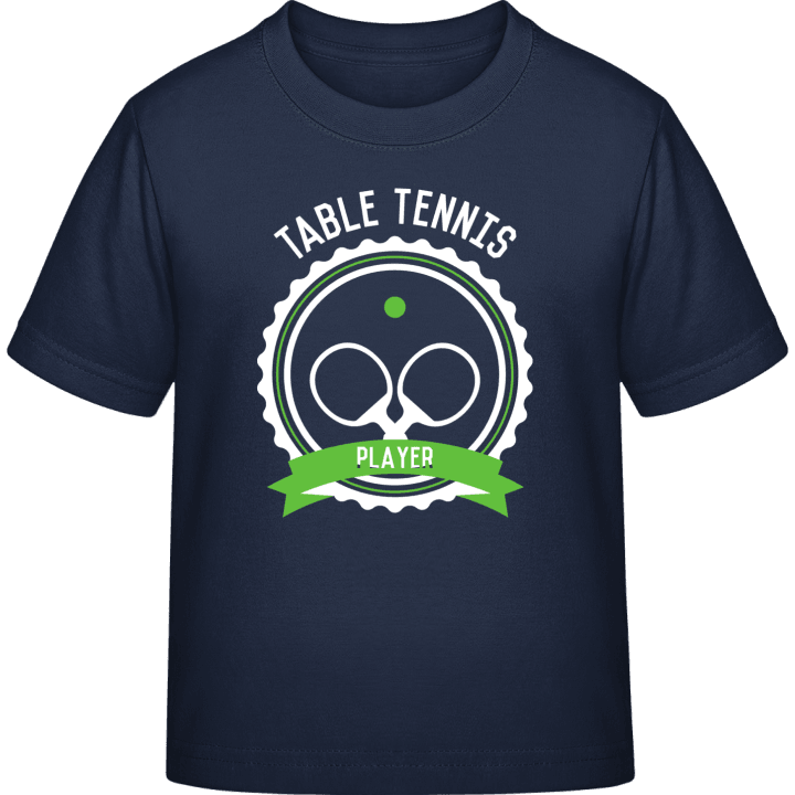 Table Tennis Player Crest T-skjorte for barn contain pic