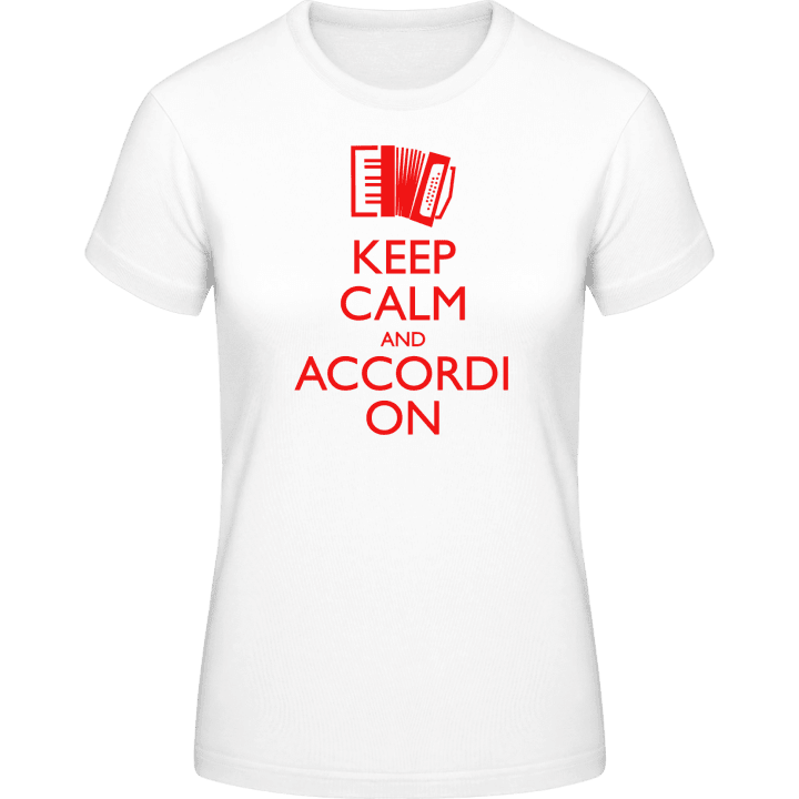 Keep Calm And Accordion Frauen T-Shirt contain pic