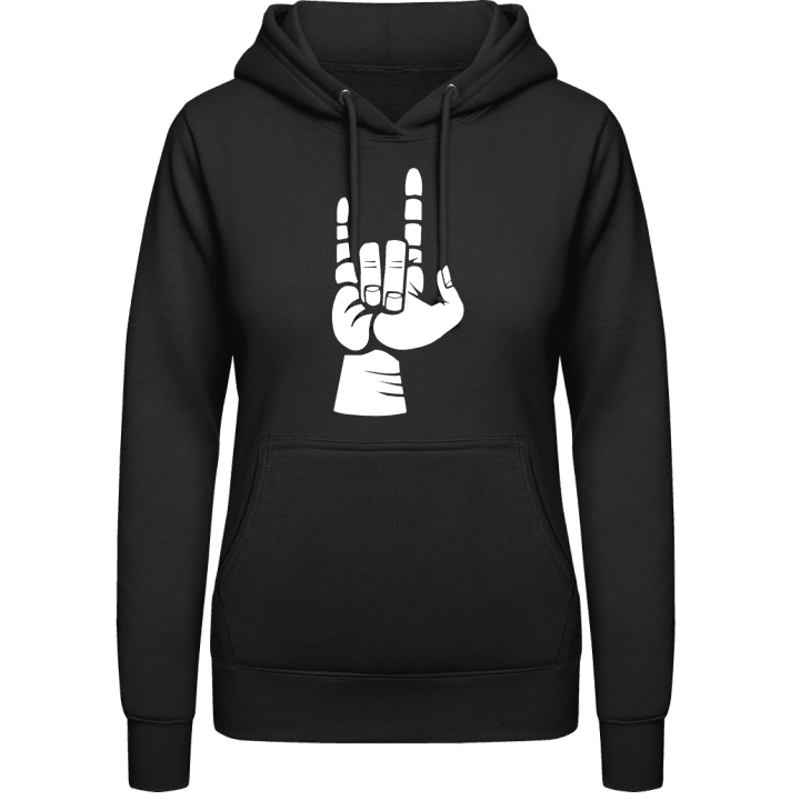 Rock And Roll Hand Sign Hoodie för kvinnor contain pic